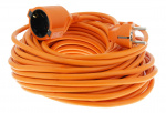 DELTACO Forlengelseskabel, innendørs bruk, jordet, IP20, 20 m, Oransje