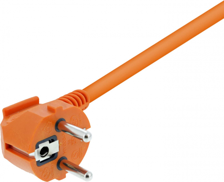 DELTACO Forlengelseskabel, innendørs bruk, jordet, IP20, 20 m, Oransje