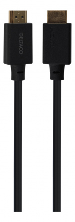 DELTACO Ultra High Speed HDMI-kabel, 4m, eARC, QMS, 8K 60Hz, 4K 120Hz, LSZH, svart