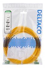 DELTACO OS2 Fiberkabel, LC - LC, dupleks, singlemode, APC, 10m