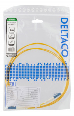DELTACO OS2 Fiberkabel, LC - LC, simplex, singlemode, UPC, 2m
