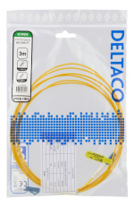 DELTACO OS2 Fiberkabel, LC - LC, simplex, singlemode, UPC, 3m