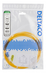 DELTACO OS2 Fiberkabel, LC - LC, simplex, singlemode, UPC, 4m