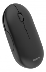 DELTACO Trådløs flat, lydløs mus 1600DPI USB-mottaker med 4 knapper