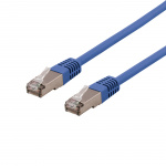 DELTACO S/FTP Cat6 patchkabel 0,3 m 250 MHz Deltacertifisert LSZH blå