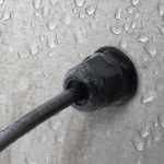 DELTACO S/FTP Cat6a patchkabel, 3m, IP68, PG13.5, svart