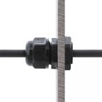 DELTACO S/FTP Cat6a patchkabel, 3m, IP68, PG13.5, svart