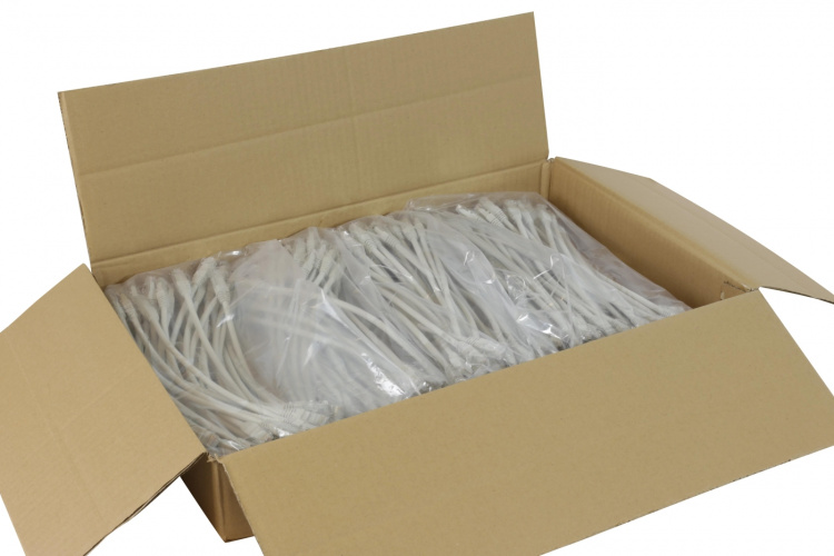 50-pack U/UTP Cat6 patch c., 0.3m,Delta-certified,LSZH, grey