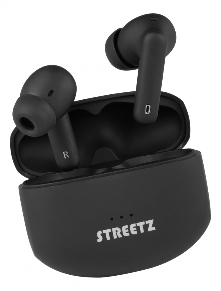 Streetz Ekte trådløs stereo, aktiv støyreduksjon (ANC), in-ear, matt svart