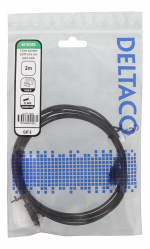 DELTACO U/FTP Cat6 patchkabel 2,6 mm⌀ 2m 500MHz svart
