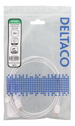 DELTACO Ultra Slim U/UTP Cat.6 patchkabel, OD:2,6 mm, 2 m, hvit