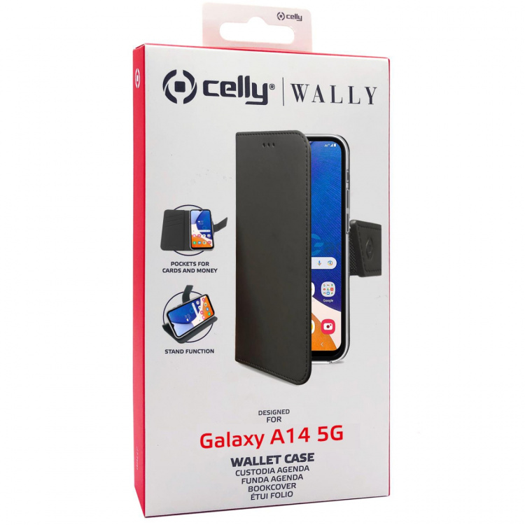 Celly Lommebokveske Galaxy A14 5G Svart