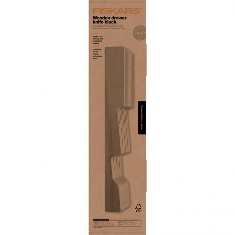 Fiskars Skuffinnsats i tre for kniver