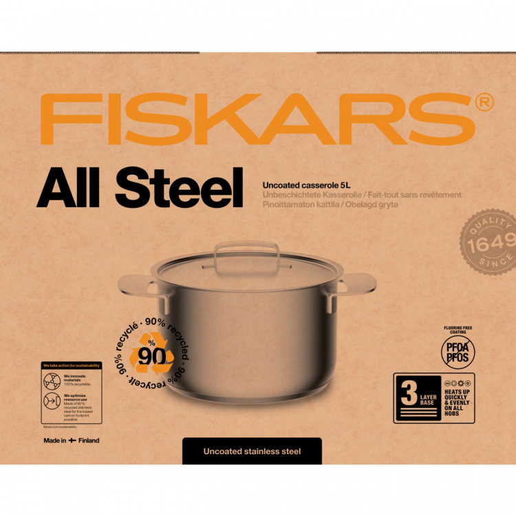Fiskars All Steel gryte 5,0L