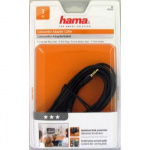 Hama Kabel 4pin 3,5mm-3xRCA 3m Svart Hane-3xHane TL Hama Kabel 4pin 3,5mm-3xRCA 3m Svart Hane-3xHane TL