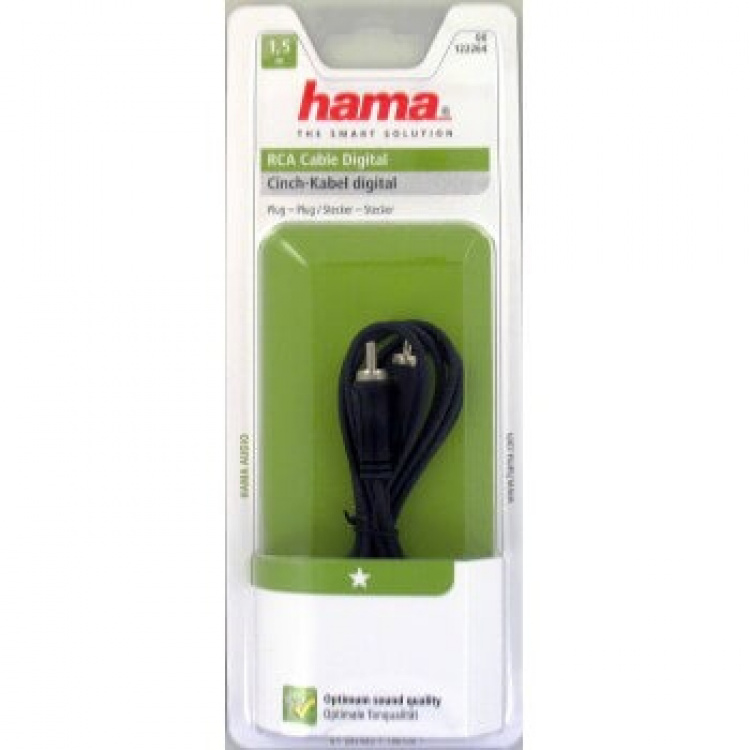 Hama digital audiokabel RCA 1,5m ST
