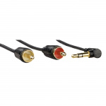 Hama audiokabel 3,5mm-2xRCA 0,75m vinklet 3,5 90° TL Hama audiokabel 3,5mm-2xRCA 0,75m vinklet 3,5 90° TL