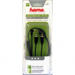Hama audiokabel 3,5mm-2xRCA 0,75m vinklet 3,5 90° TL Hama audiokabel 3,5mm-2xRCA 0,75m vinklet 3,5 90° TL