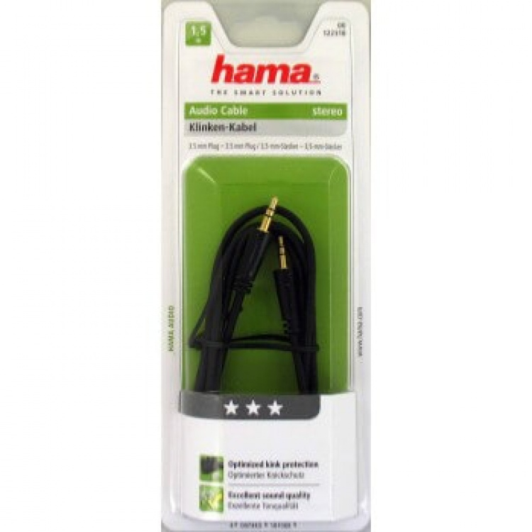 Hama audiokabel 3,5mm-3,5mm 1,5m TL