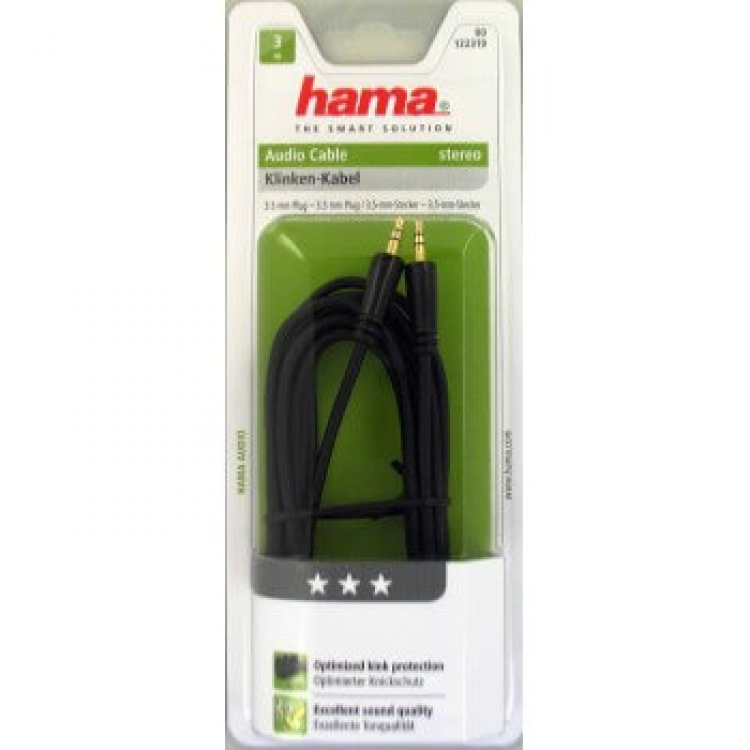 Hama audiokabel 3,5mm-3,5mm 3m TL