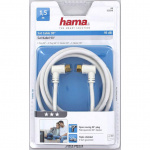 Hama Kabel Antenn SAT 95dB Vinklet F-Plug - F-Plug Gull Hvit 1.5m Hama Kabel Antenn SAT 95dB Vinklet F-Plug - F-Plug Gull Hvit 1.5m