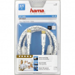 Hama Antennekabel SAT 120dB F plug-F plug 1.5 m Hvit PC Hama Antennekabel SAT 120dB F plug-F plug 1.5 m Hvit PC