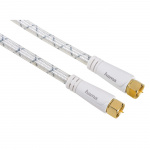 Hama Antennekabel SAT 120dB F plug-F plug 3 m Hvit PC Hama Antennekabel SAT 120dB F plug-F plug 3 m Hvit PC