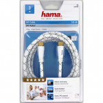 Hama Antennekabel SAT 120dB F plug-F plug 3 m Hvit PC Hama Antennekabel SAT 120dB F plug-F plug 3 m Hvit PC