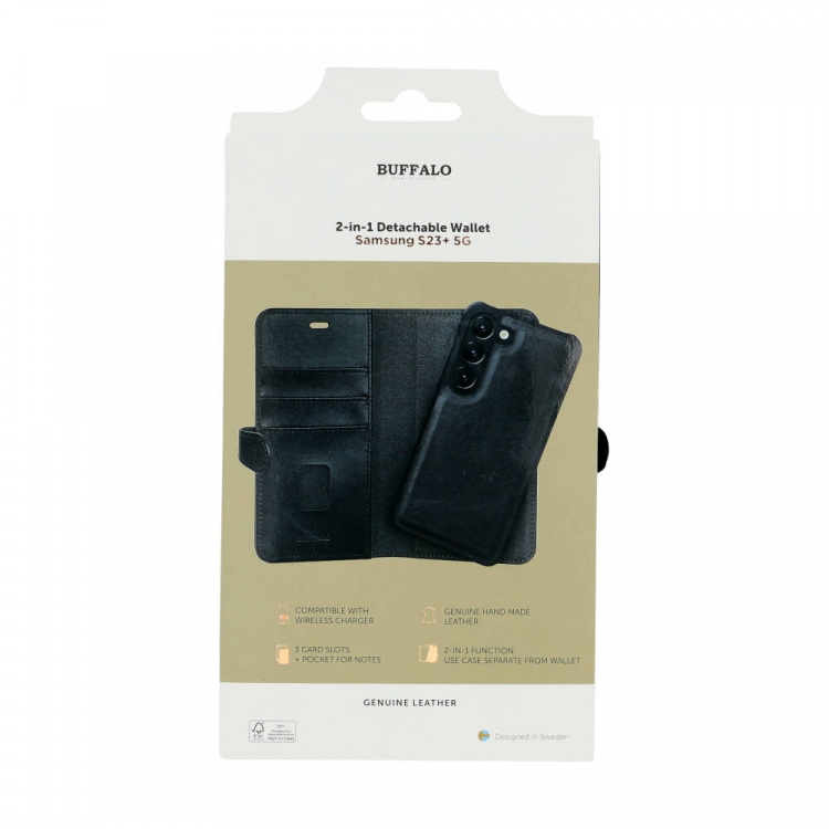 Buffalo Mobildeksel 2-i-1 Svart - Samsung S23+ 5G