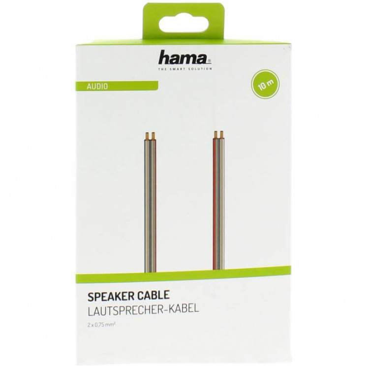 Hama Högtalarkabel 2x0.75mm2 Transparent 10m