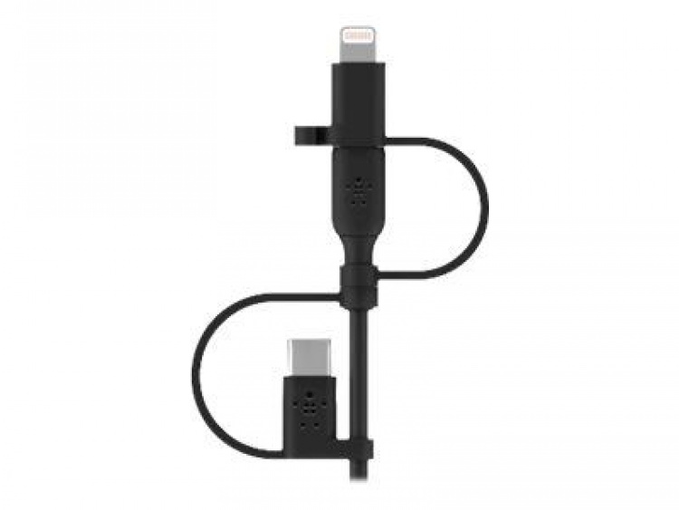 Belkin Boost 3 i 1-kabel, Lightning, Type C, Micro USB 