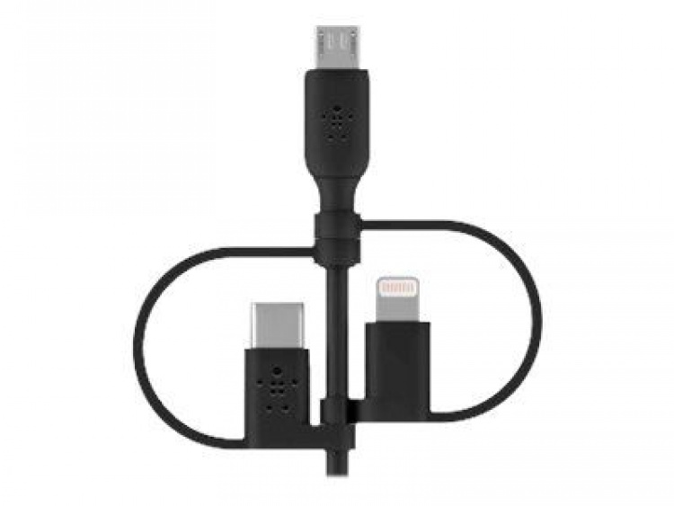 Belkin Boost 3 i 1-kabel, Lightning, Type C, Micro USB 