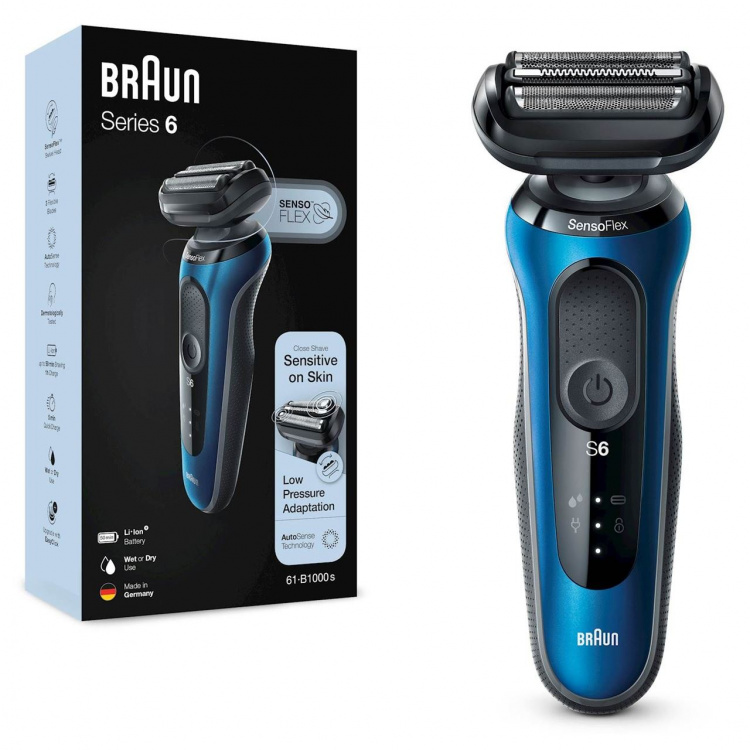 Braun Barbermaskin Shaver 61-B1000s Blue