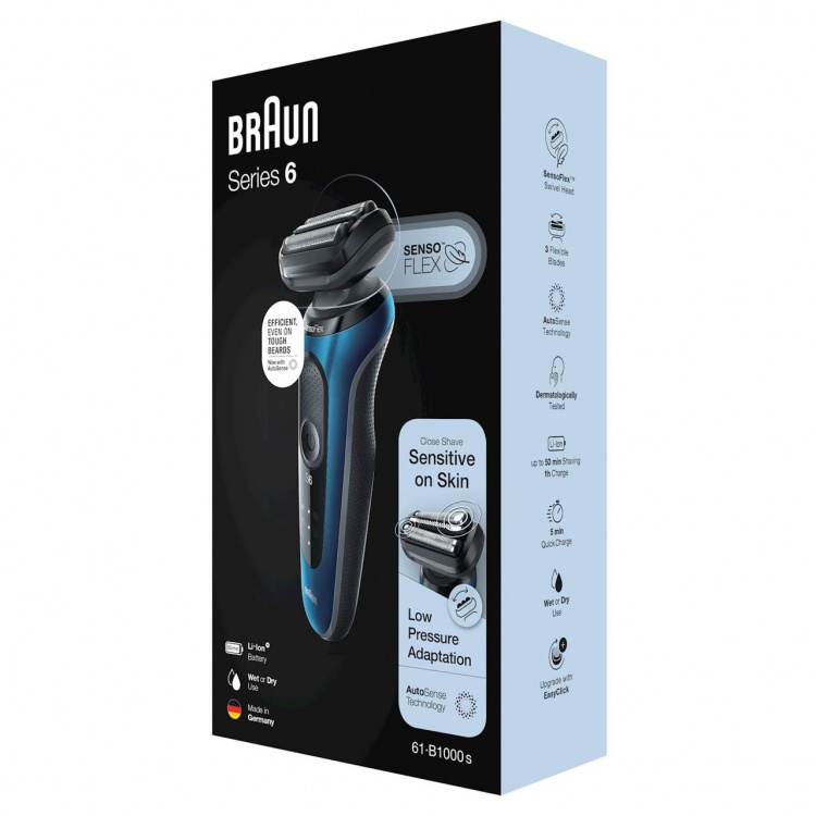 Braun Barbermaskin Shaver 61-B1000s Blue