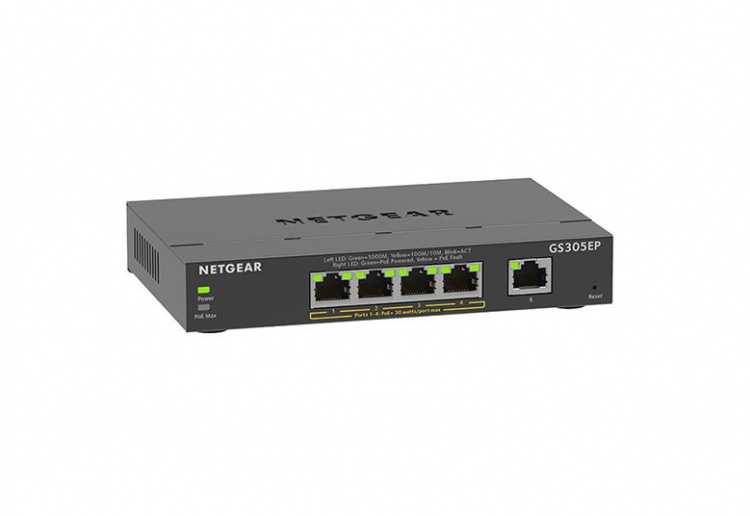 Netgear 5PT GE PLUS-BRYTER M/ POE+ Netgear 5PT GE PLUS-BRYTER M/ POE+