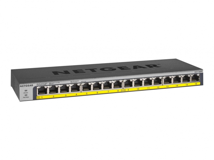 Netgear GS116LP Gigabit Ethernet-bryter uten administrasjon