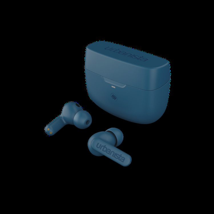 Urbanista Atlanta - In-Ear TWS-hodetelefoner med hybrid ANC, stålblå Urbanista Atlanta - In-Ear TWS-hodetelefoner med hybrid ANC, stålblå