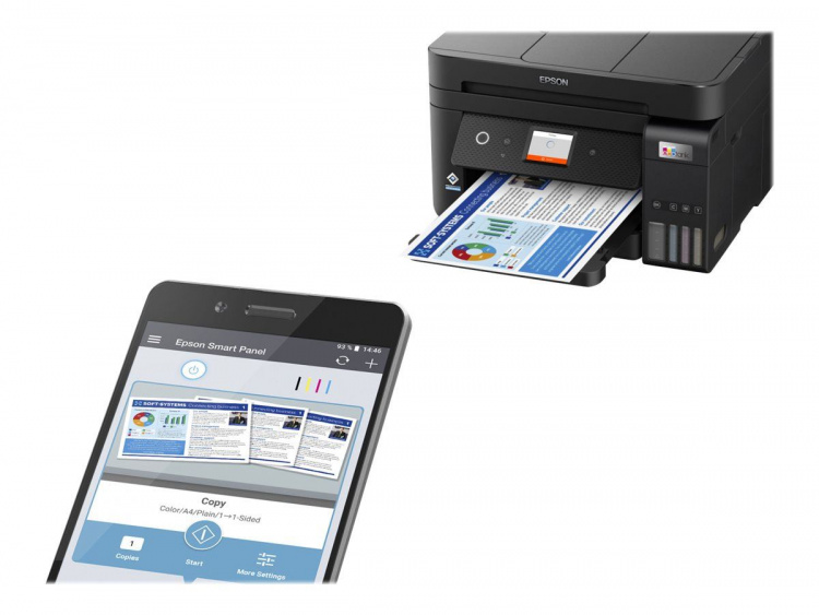 Epson EcoTank ET-4850 multifunksjonsskriver, svart