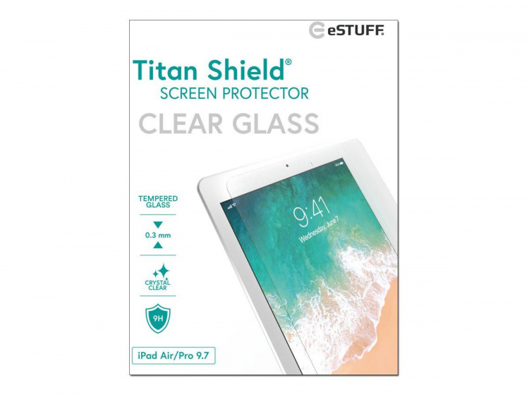 eSTUFF Skjermbeskytter Titanshield Ipad Air, Air2, 9,7