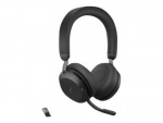 Jabra Kablede hodetelefoner med ladestasjon, Jabra Evolve2 75 Link380a Ms Stereo, svart