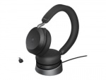 Jabra Jabra Trådløse hodetelefoner for kontoret med ladestasjon, Evolve2 75 Link380c Ms Stereo Black