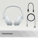 Sony WH-CH720N - Trådløse over-ear-hodetelefoner med digital støyreduksjon, hvit