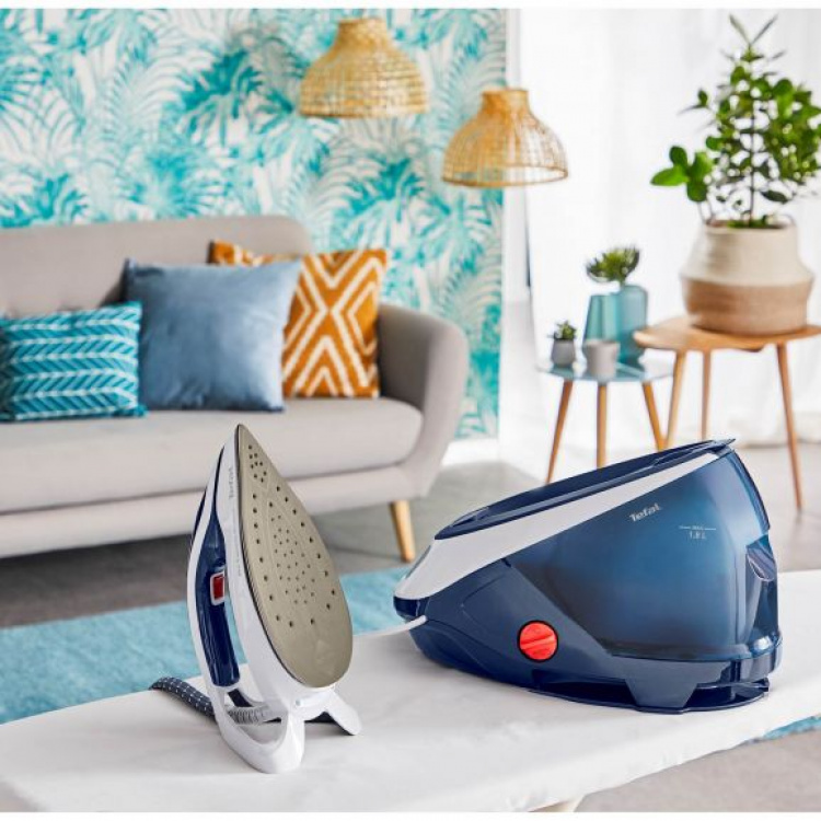 Tefal Pro Express Protect strykestasjon, blå/hvit