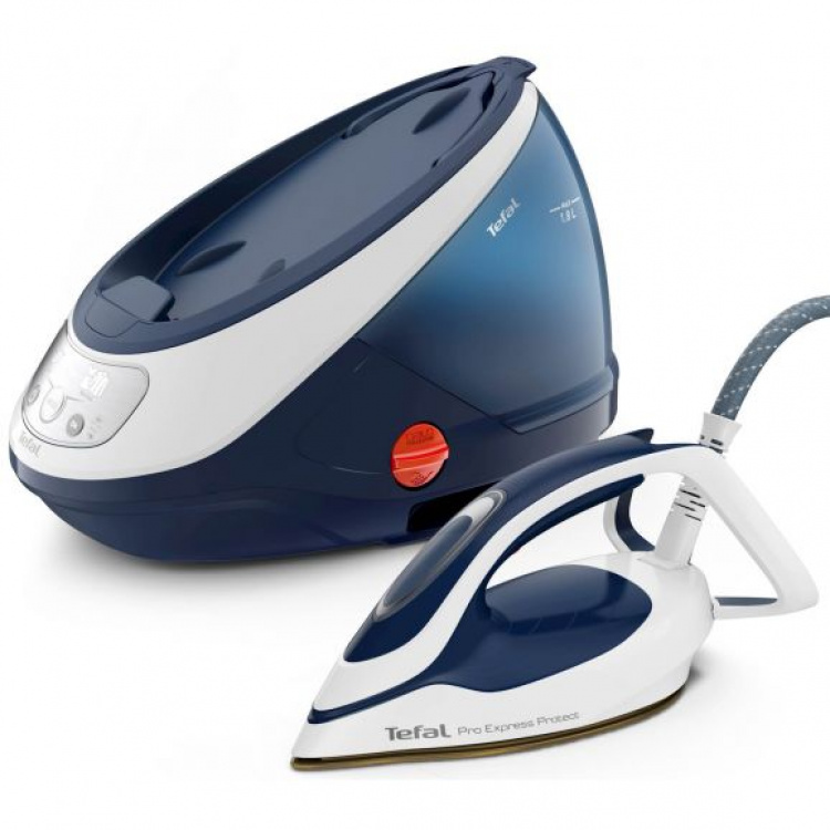 Tefal Pro Express Protect strykestasjon, blå/hvit