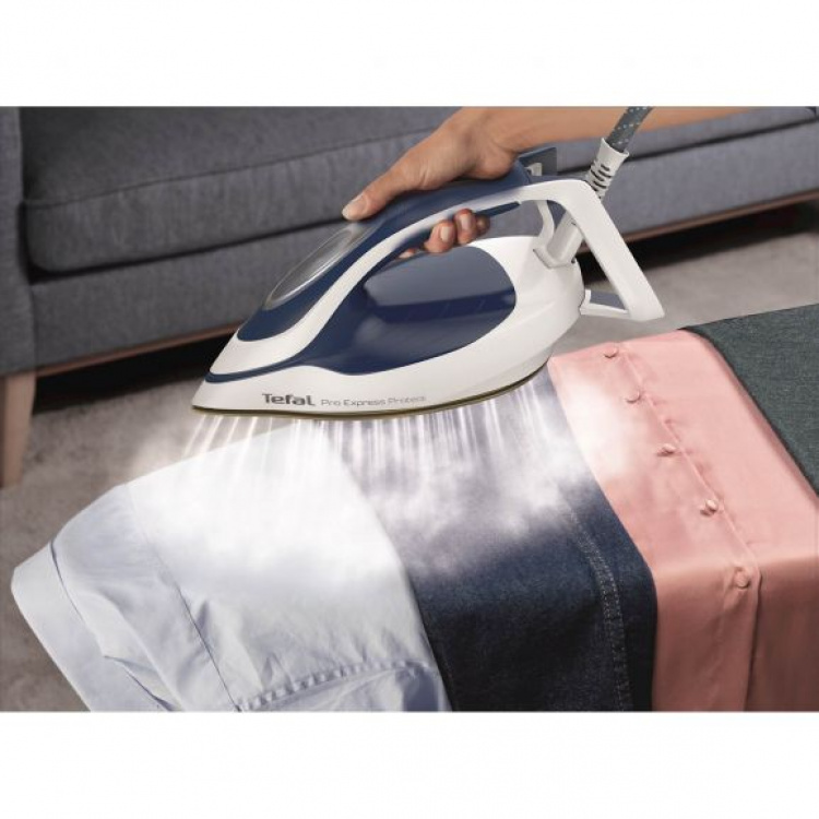 Tefal Pro Express Protect strykestasjon, blå/hvit