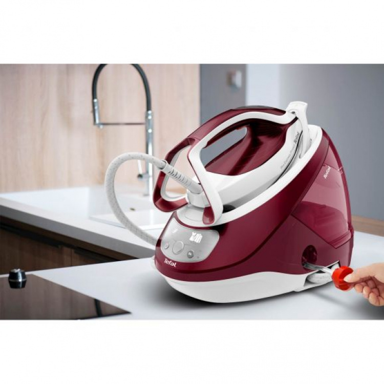 Tefal GV9220E0 Pro Express Protect strykestasjon, rød/hvit