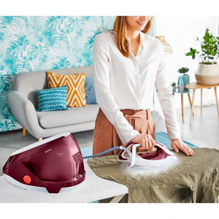 Tefal GV9220E0 Pro Express Protect strykestasjon, rød/hvit