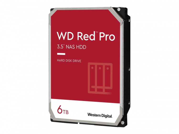 Western Digital SATA-harddisk 6 TB, rød
