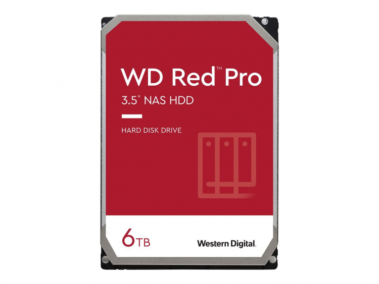 Western Digital SATA-harddisk 6 TB, rød