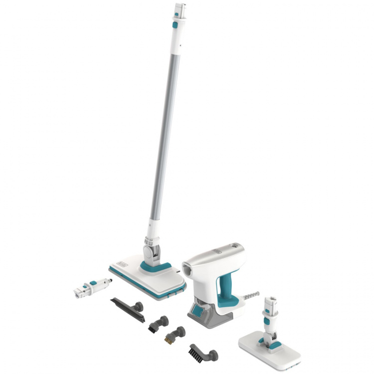 Black+Decker Steam Mop 1500W Steam System 8stk tilbehør